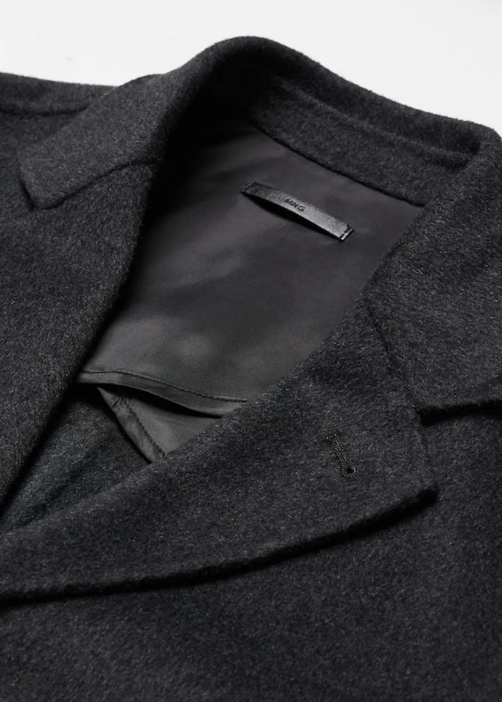 Manteaux | Homme MANGO Manteau Fait Main Laine Recyclée Gris