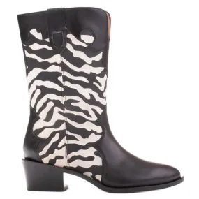 Marco Shoes Bottes de cowboy Clara avec coutures décoratives le noir
