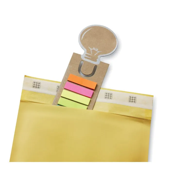 Marque-page mémo personnalisé en forme d'ampoule en carton - IDEA