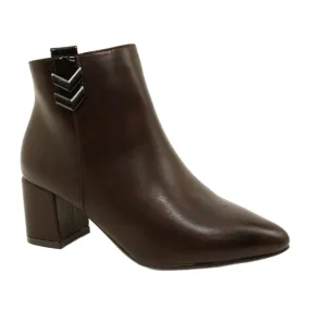 M.Daszyński Bottines zippées isolées Vergne Brown brun