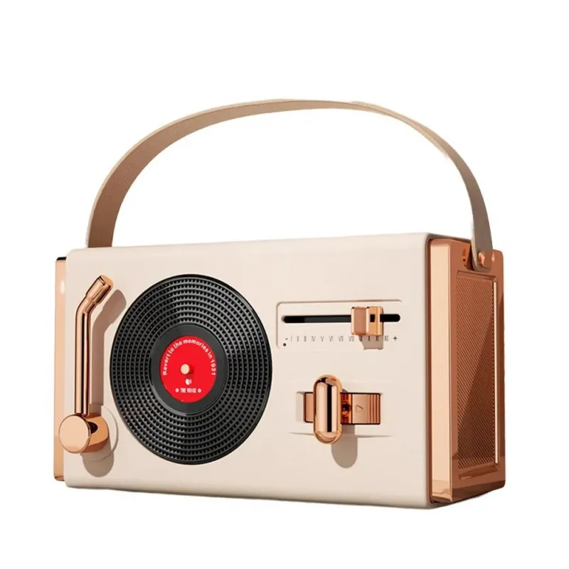 Mini Enceinte Bluetooth Retro 5 Modes Son 360°