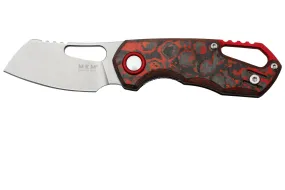 MKM Isonzo FX03-2CL Cleaver Stonewashed, Lava Flow Carbon Fiber, couteau de poche, Jesper Voxnaes design