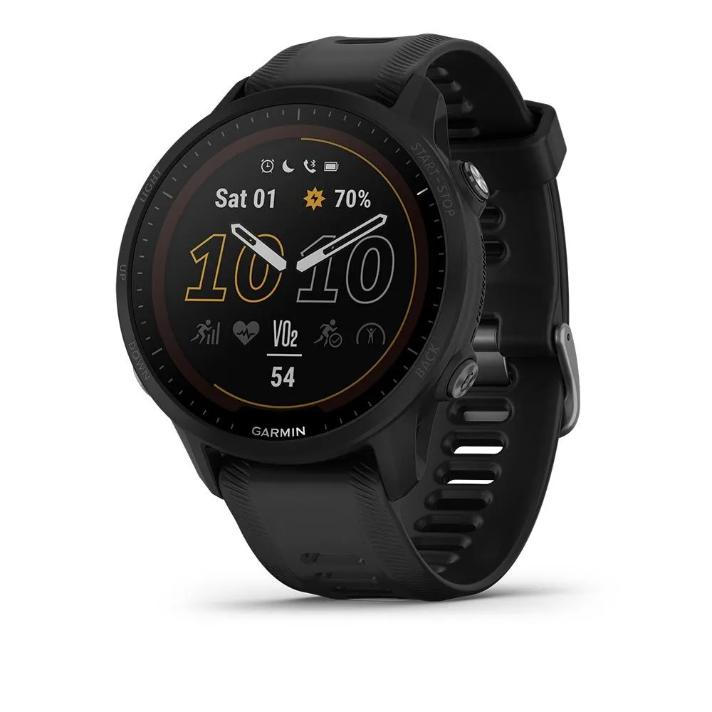 Montre connectée GPS de course à pied et de triathlon premium Garmin Forerunner 955 Solar Black - 010-02638-20