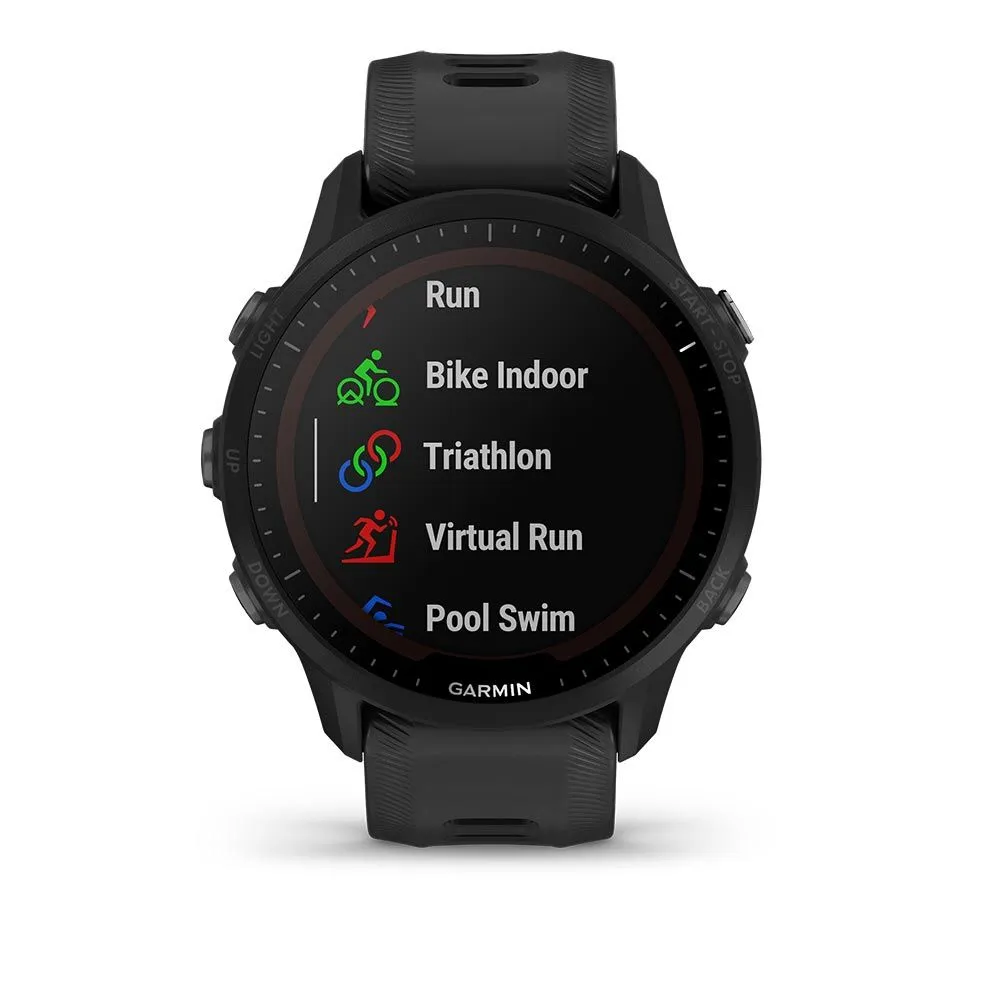 Montre connectée GPS de course à pied et de triathlon premium Garmin Forerunner 955 Solar Black - 010-02638-20