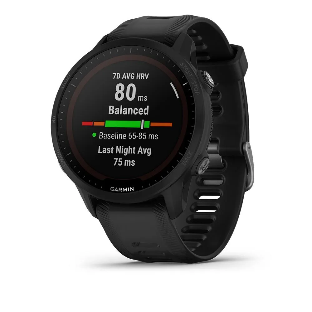 Montre connectée GPS de course à pied et de triathlon premium Garmin Forerunner 955 Solar Black - 010-02638-20