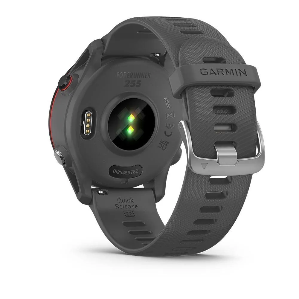 Montre de sport Garmin | Montre GPS connectée de running GARMIN FORERUNNER 255 Slate Grey | 010-02641-10