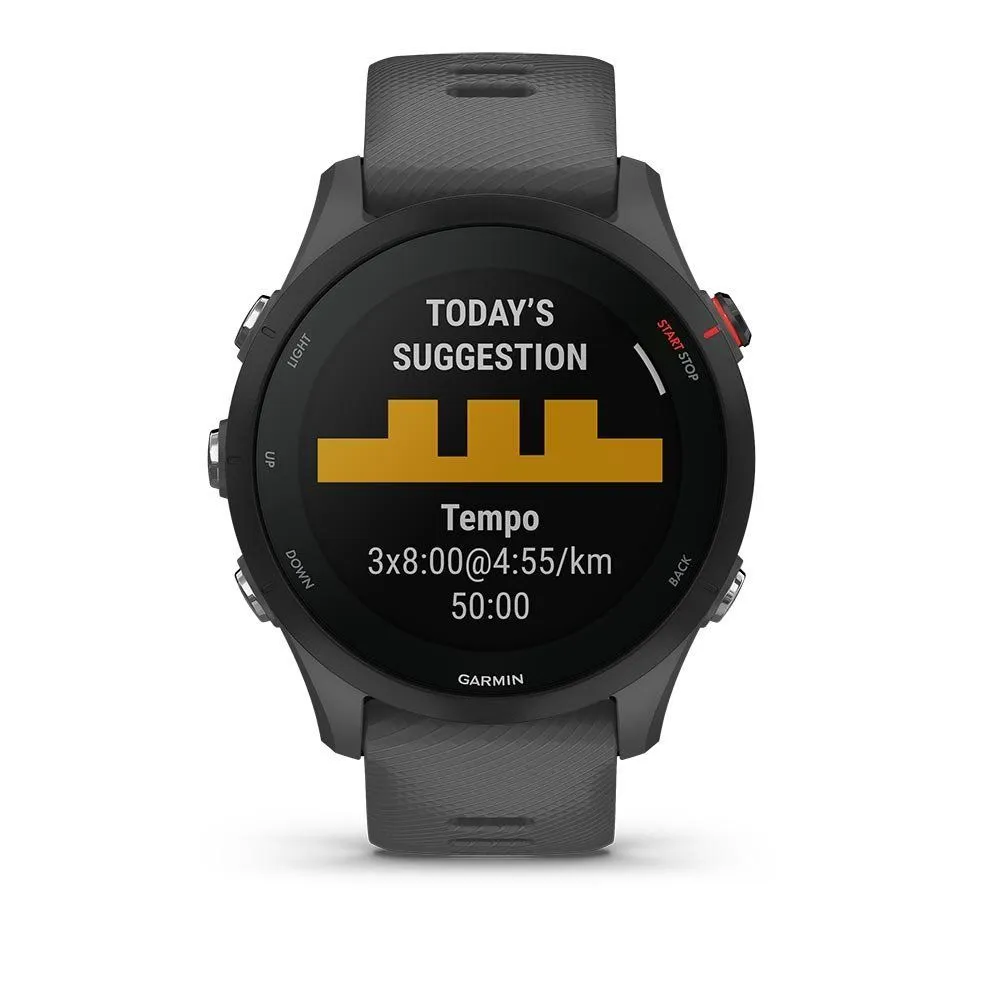 Montre de sport Garmin | Montre GPS connectée de running GARMIN FORERUNNER 255 Slate Grey | 010-02641-10