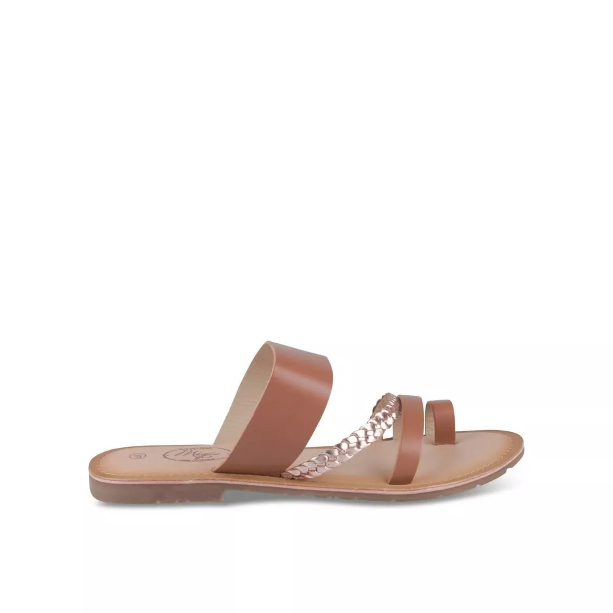 Mules COGNAC MEGIS CASUAL