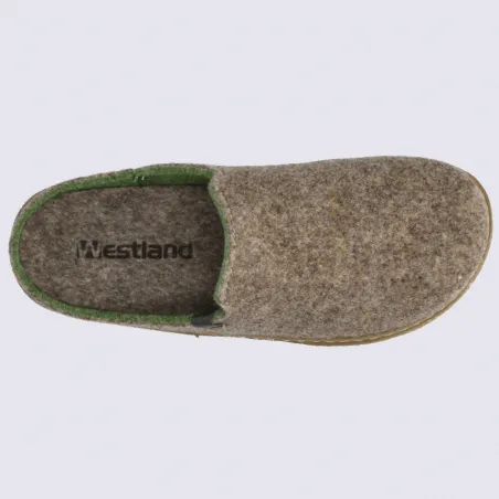 Mules Westland by Josef Seibel, mules confortables et chaudes en feutre de laine beige| Igert Chaussures & Maroquinerie