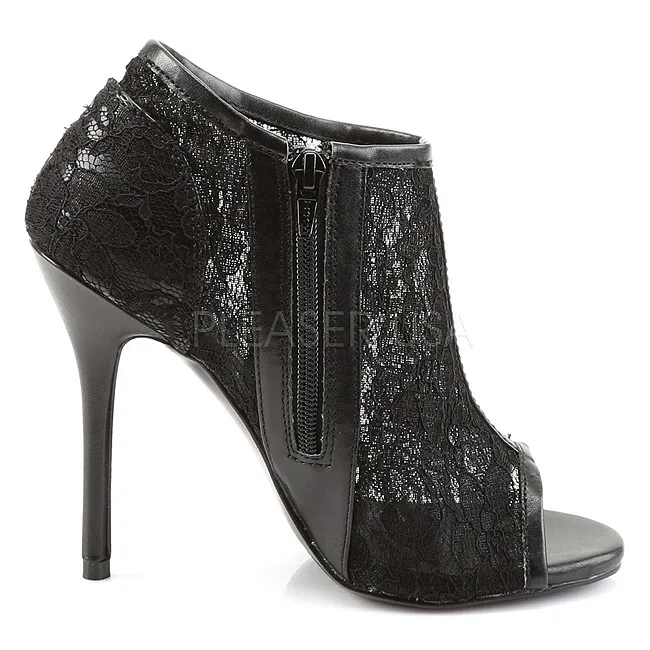 Noir Tissu 13 cm AMUSE-56 Chaussures Escarpins de Soirée