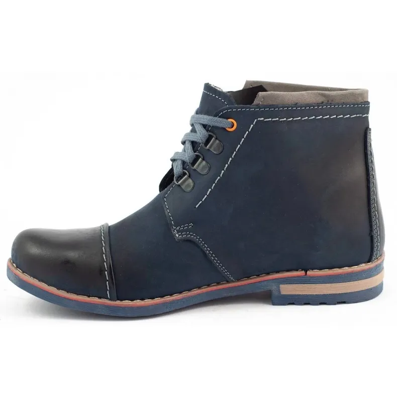 Olivier Chaussures d'hiver Homme Bottes de Neige 120 Bleu Marine