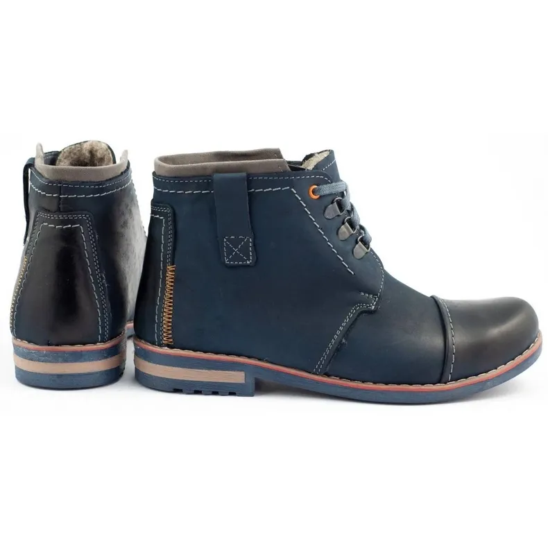 Olivier Chaussures d'hiver Homme Bottes de Neige 120 Bleu Marine