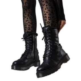 PA1 Bottes isolées noires de Marien le noir