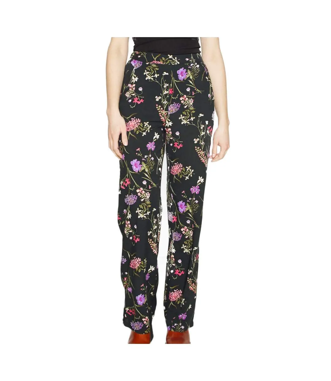 Pantalon Noir à Motifs Femme Vero Moda Easy Hw