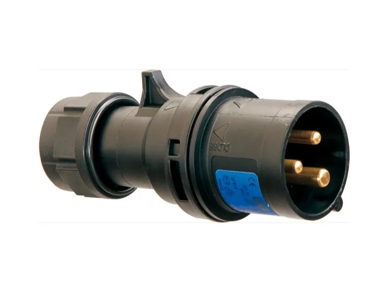 PCE • P17 Fiche mâle Noire 16A 220V 2P+T
