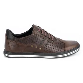 Polbut Chaussures casual homme 1801P marron foncé brun