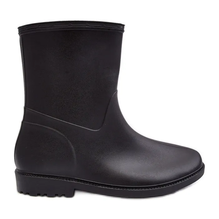 PS1 Bottes Wellington Classiques à Enfiler pour Femme Noir Solihia le noir