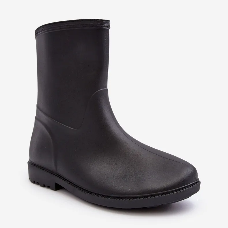 PS1 Bottes Wellington Classiques à Enfiler pour Femme Noir Solihia le noir