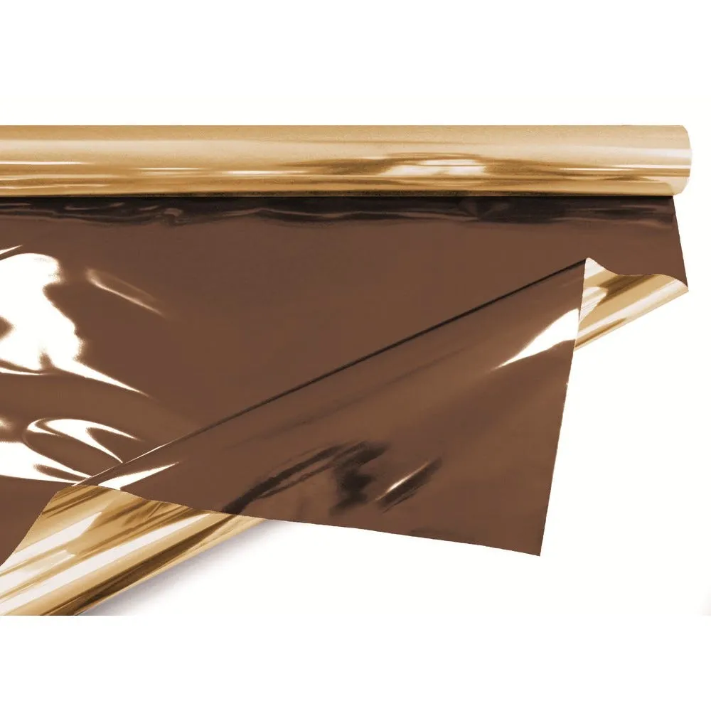 Rouleau polypropylène métallisé 'or clair chocolat' 30µ 0,69mx50m par 6
