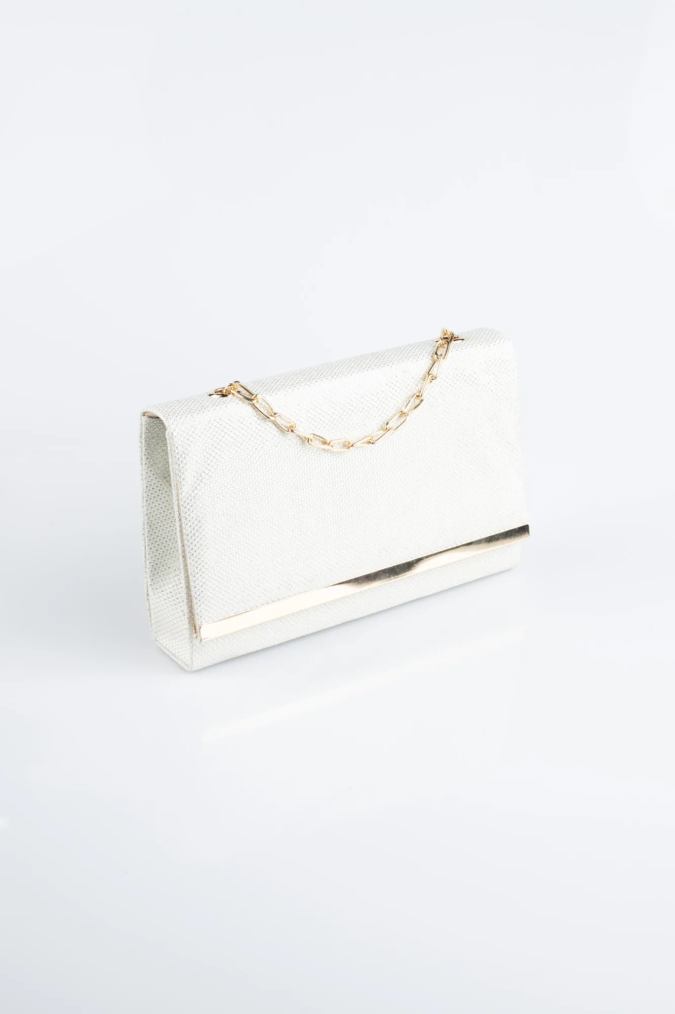 Sac de Soirée Argenté Blanc SH805