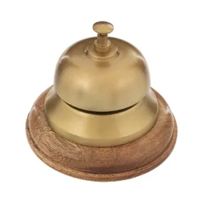 Sonnette style rétro en bois et métal ø10cm