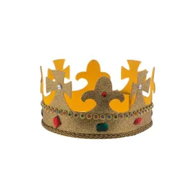 Superbe Couronne Royale avec Incrustations des Pierres et Croix en Or