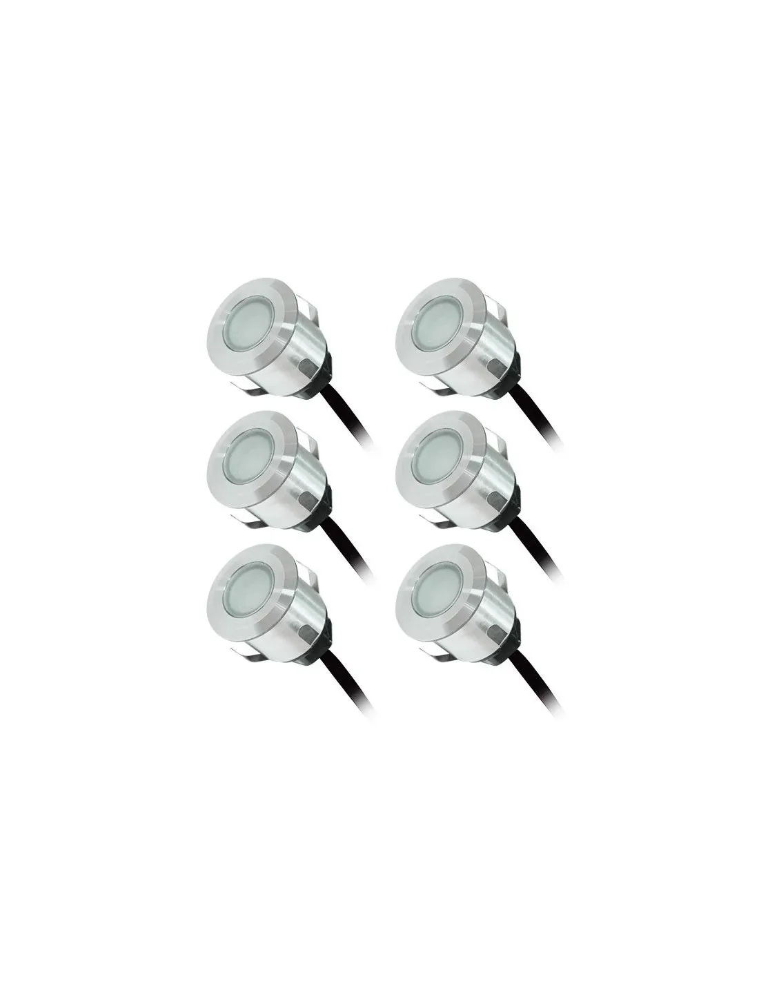 TERRASSO KIT SPOT 6 X 0,6W 12V 6000K ROND IP67 + ALIM MIIDEX VISION-EL 70752