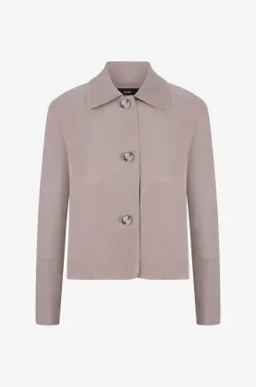 Veste chemise boxy en daim Emy