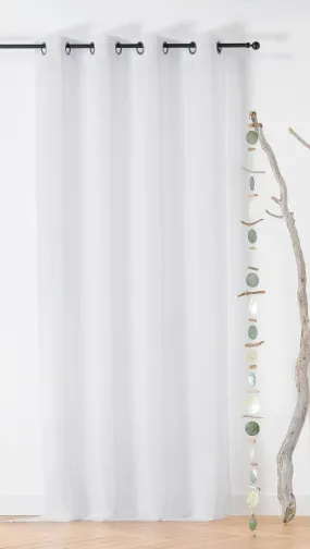 Voilage polyester Loris CAMIF - Blanc  - 135 x 260 cm 